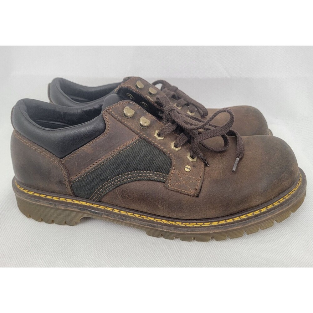 DR DOC MARTENS Mens Shoes US 11 Brown Leather JESSE Chunky Y2K 5 Eye Chunky Low